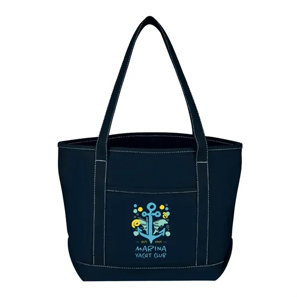 19" x 13" x 6.5" cotton canvas tote bag with outside... from ASI 63549 Jornik Manufacturing Corp