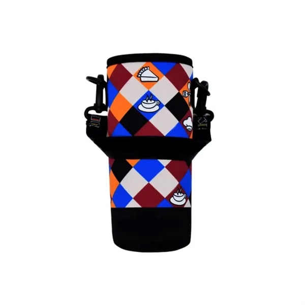 Neoprene bottle sleeve with handle plus full color sublimation printing on... from ASI 37218 Athena Promo (tm)