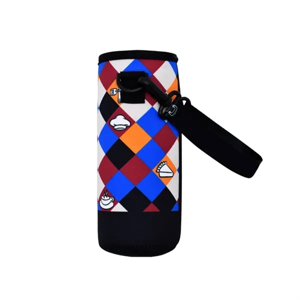Neoprene bottle sleeve with handle plus full color sublimation printing on... from ASI 37218 Athena Promo (tm)