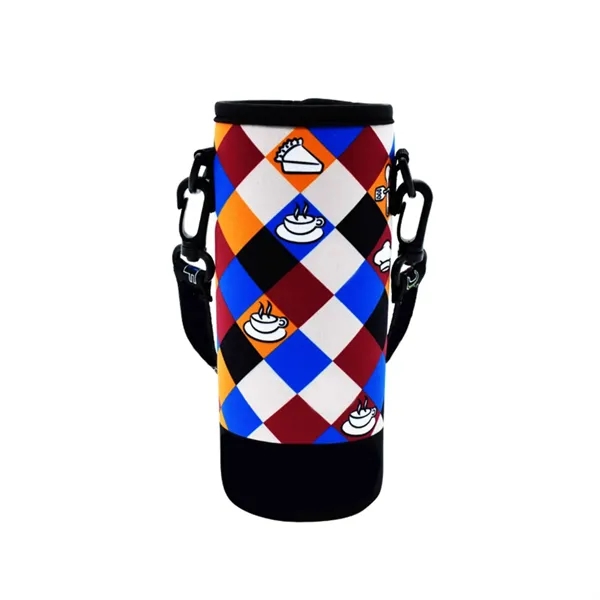 Neoprene bottle sleeve with handle plus full color sublimation printing on... from ASI 37218 Athena Promo (tm)