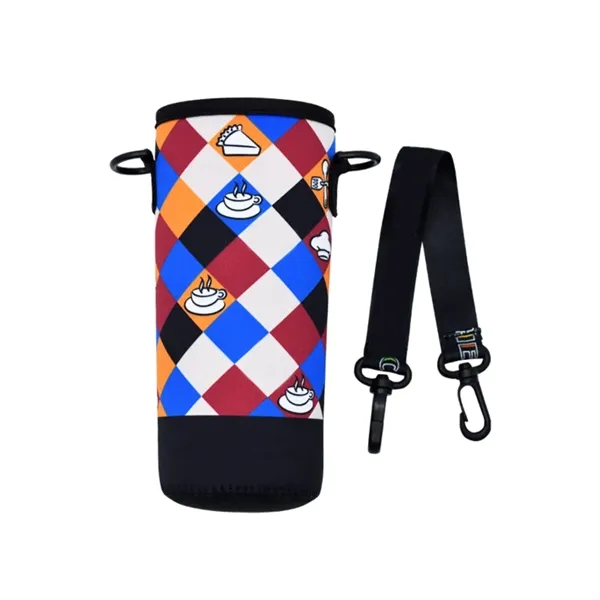 Neoprene bottle sleeve with handle plus full color sublimation printing on... from ASI 37218 Athena Promo (tm)
