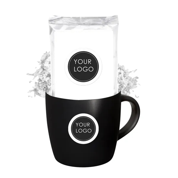Two-Tone Mug with Branded Coffee or Cocoa Pack... from ASI 89971 Stuff A Mug