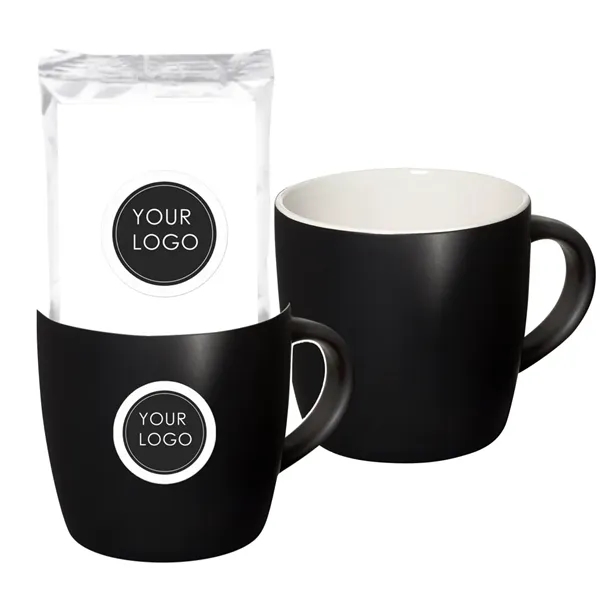 Two-Tone Mug with Branded Coffee or Cocoa Pack... from ASI 89971 Stuff A Mug