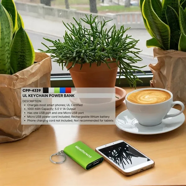 UL KEYCHAIN POWER BANK... from ASI 30208 A P Specialties / AP Specialties