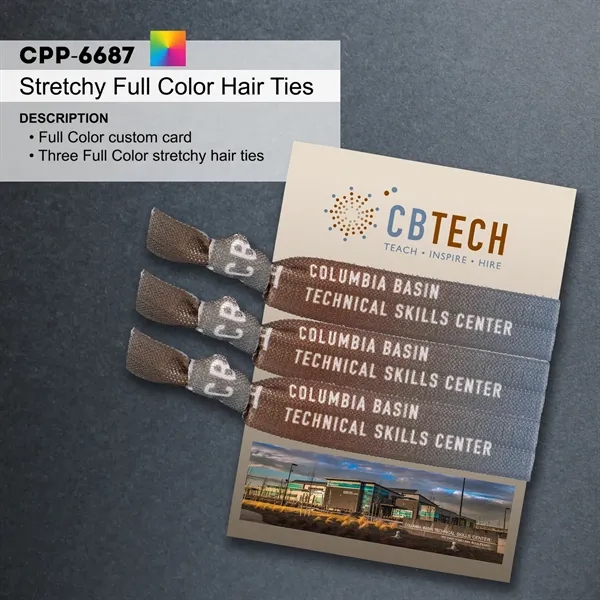 STRETCHY FULL COLOR HAIR TIES... from ASI 30208 A P Specialties / AP Specialties