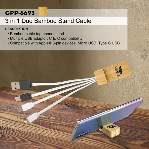 3 IN 1 DUO BAMBOO STAND CABLE... from ASI 30208 A P Specialties / AP Specialties