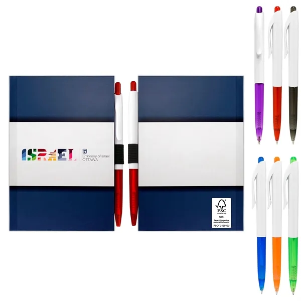 4" x 6" Perfect Paper Cover Notebook with Pen... from ASI 30208 A P Specialties / AP Specialties