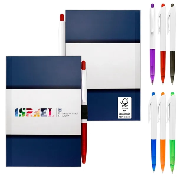 4" x 6" Perfect Paper Cover Notebook with Pen... from ASI 30208 A P Specialties / AP Specialties