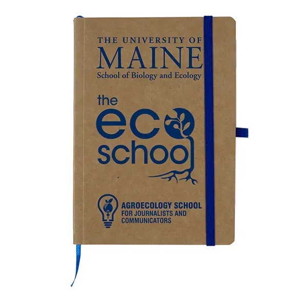 70 page tactile notebook with flexible Kraft paper cover, elastic cover,... from ASI 62660 Innovation Line