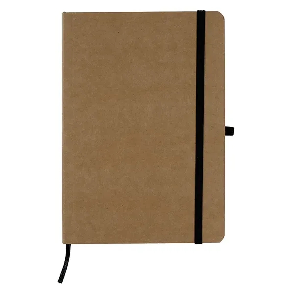 70 page tactile notebook with flexible Kraft paper cover, elastic cover,... from ASI 62660 Innovation Line