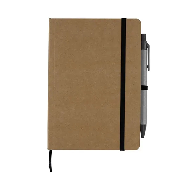 70 page tactile notebook with flexible Kraft paper cover, elastic cover,... from ASI 62660 Innovation Line