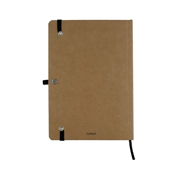 70 page tactile notebook with flexible Kraft paper cover, elastic cover,... from ASI 62660 Innovation Line
