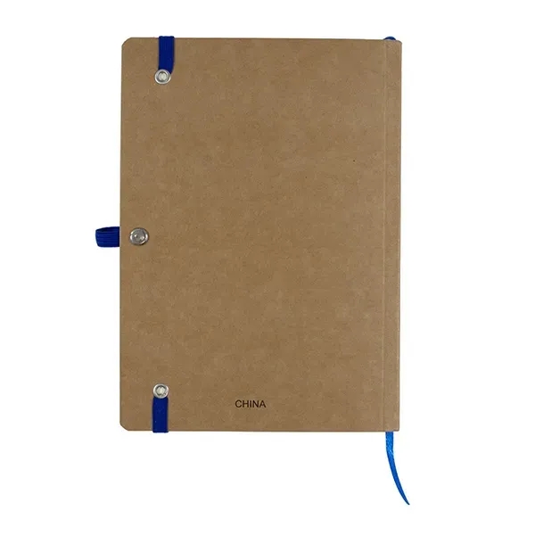 70 page tactile notebook with flexible Kraft paper cover, elastic cover,... from ASI 62660 Innovation Line