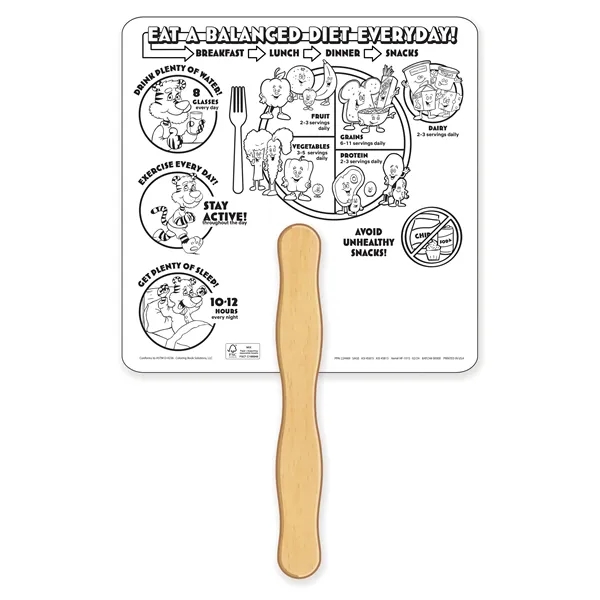 Coloring Hand Fans with sturdy wooden handle.... from ASI 45815 Coloring Book Solutions