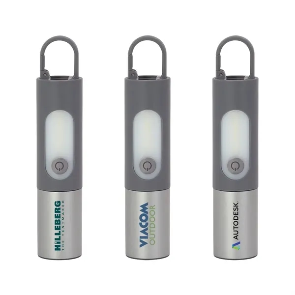 Battery operated flashlight with multiple lighting modes and built-in carabiner clip.... from ASI 88060 Snugz/USA Inc