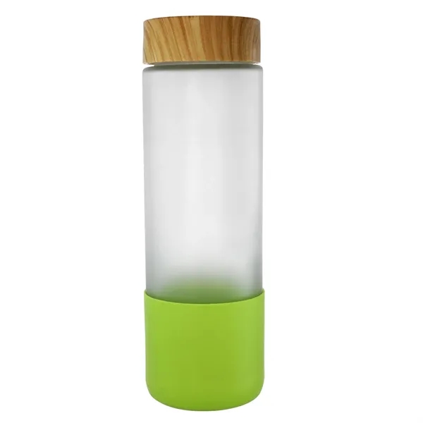 Bamboo Pattern 22 oz. Full Color Frosted Glass Grip Bottle... from ASI 30208 A P Specialties / AP Specialties