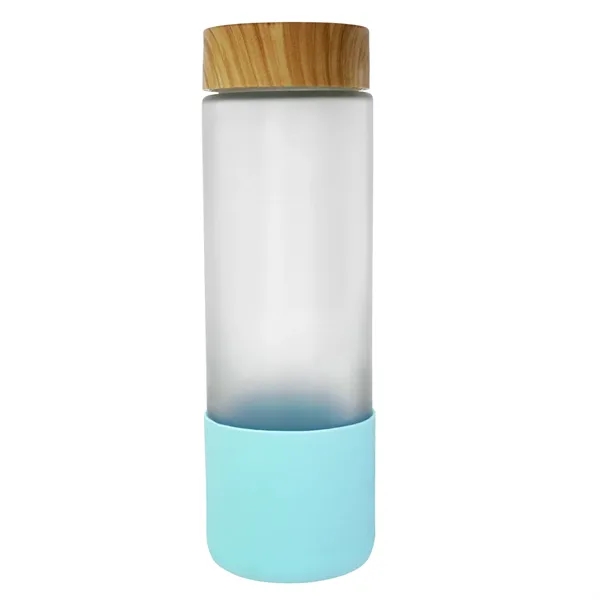 Bamboo Pattern 22 oz. Full Color Frosted Glass Grip Bottle... from ASI 30208 A P Specialties / AP Specialties