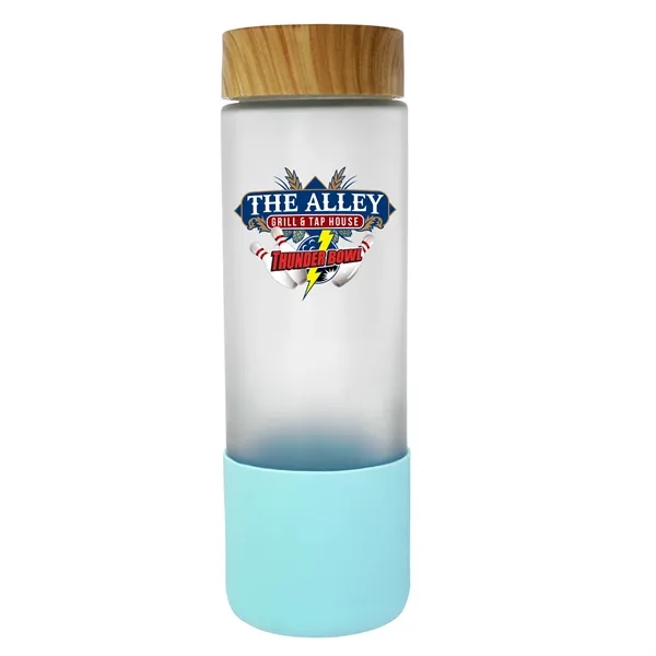 Bamboo Pattern 22 oz. Full Color Frosted Glass Grip Bottle... from ASI 30208 A P Specialties / AP Specialties