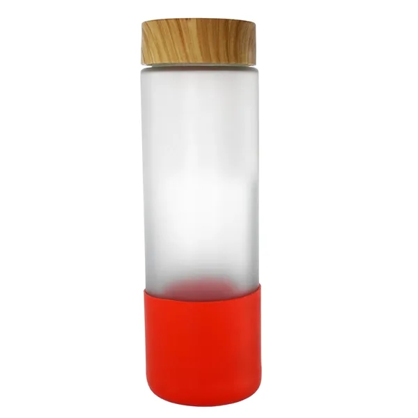 Bamboo Pattern 22 oz. Full Color Frosted Glass Grip Bottle... from ASI 30208 A P Specialties / AP Specialties
