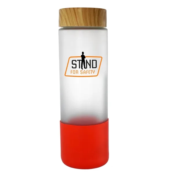 Bamboo Pattern 22 oz. Full Color Frosted Glass Grip Bottle... from ASI 30208 A P Specialties / AP Specialties