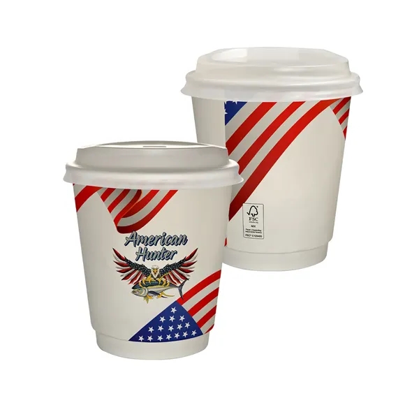 10 oz Full Color Patriotic Insulated Paper Cup With Lid... from ASI 30208 A P Specialties / AP Specialties