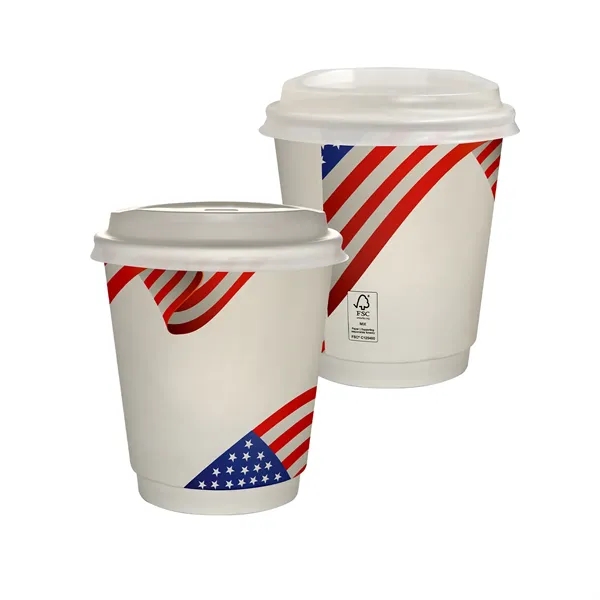 10 oz Full Color Patriotic Insulated Paper Cup With Lid... from ASI 30208 A P Specialties / AP Specialties