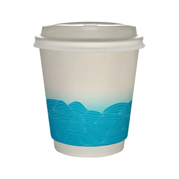 10 oz Full Color Turbulent Waves Insulated Paper Cup With Li... from ASI 30208 A P Specialties / AP Specialties