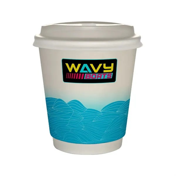 10 oz Full Color Turbulent Waves Insulated Paper Cup With Li... from ASI 30208 A P Specialties / AP Specialties