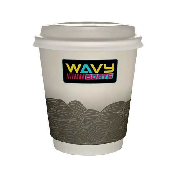 10 oz Full Color Turbulent Waves Insulated Paper Cup With Li... from ASI 30208 A P Specialties / AP Specialties