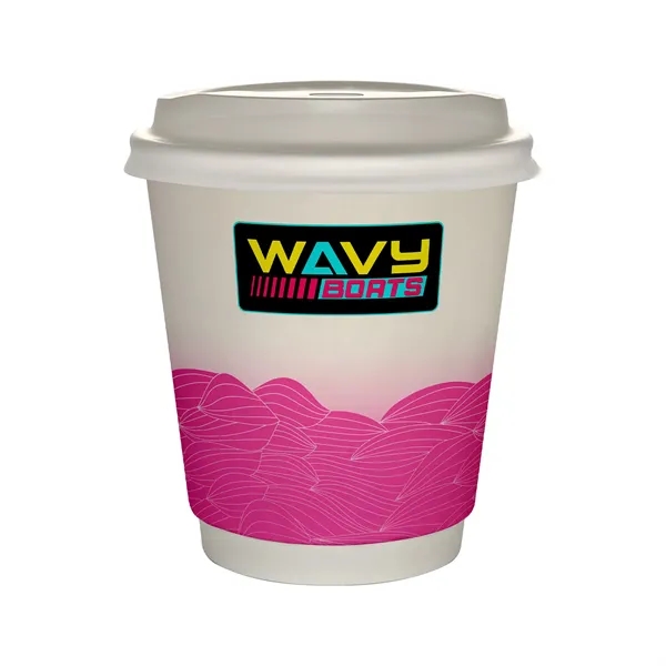 10 oz Full Color Turbulent Waves Insulated Paper Cup With Li... from ASI 30208 A P Specialties / AP Specialties