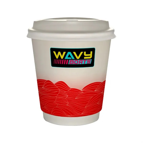 10 oz Full Color Turbulent Waves Insulated Paper Cup With Li... from ASI 30208 A P Specialties / AP Specialties