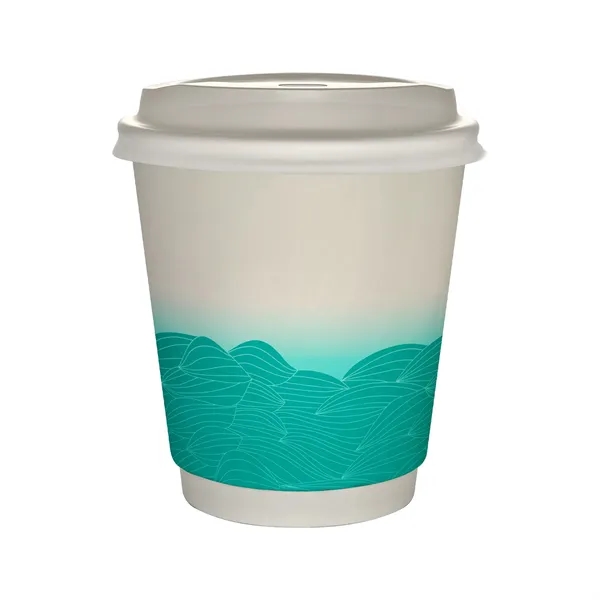 10 oz Full Color Turbulent Waves Insulated Paper Cup With Li... from ASI 30208 A P Specialties / AP Specialties
