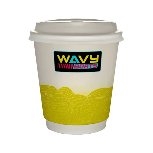 10 oz Full Color Turbulent Waves Insulated Paper Cup With Li... from ASI 30208 A P Specialties / AP Specialties
