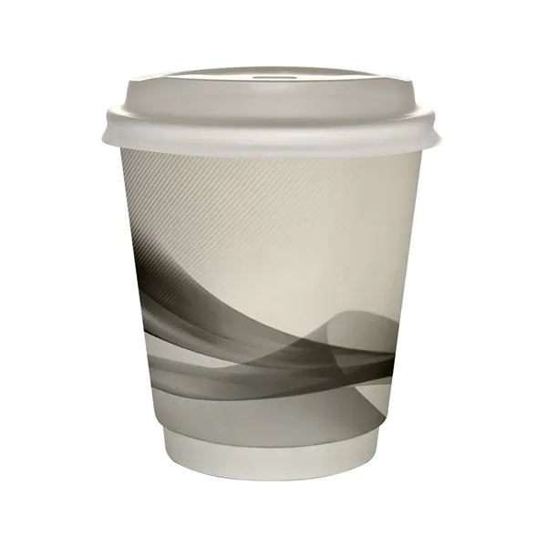 10 oz Full Color Groovy Insulated Paper Cup With Lid... from ASI 30208 A P Specialties / AP Specialties