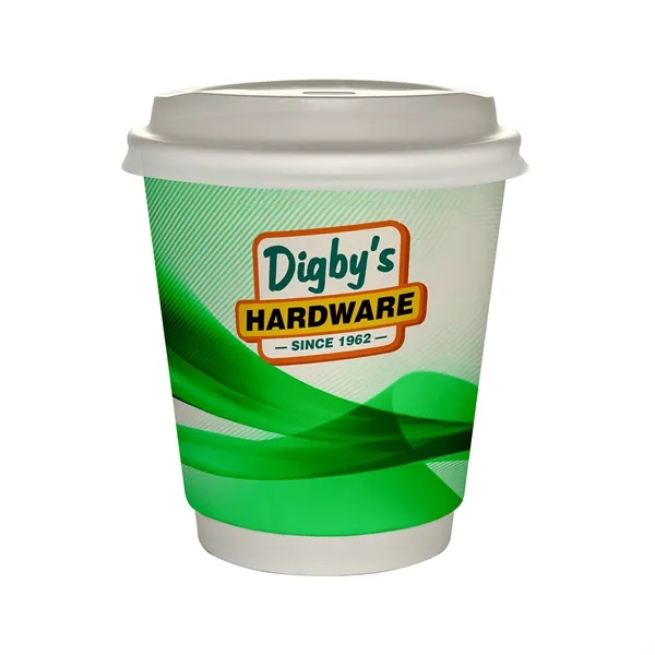 10 oz Full Color Groovy Insulated Paper Cup With Lid... from ASI 30208 A P Specialties / AP Specialties