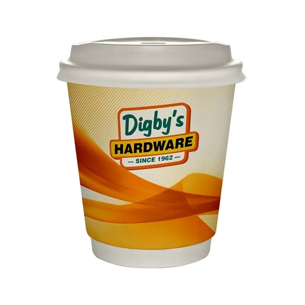 10 oz Full Color Groovy Insulated Paper Cup With Lid... from ASI 30208 A P Specialties / AP Specialties