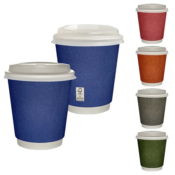 10 oz Full Color Ridge Insulated Paper Cup With Lid... from ASI 30208 A P Specialties / AP Specialties