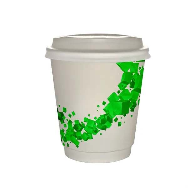 10 oz Full Color Floating Cubes Insulated Paper Cup With Lid... from ASI 30208 A P Specialties / AP Specialties