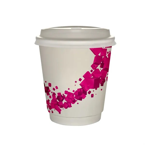 10 oz Full Color Floating Cubes Insulated Paper Cup With Lid... from ASI 30208 A P Specialties / AP Specialties