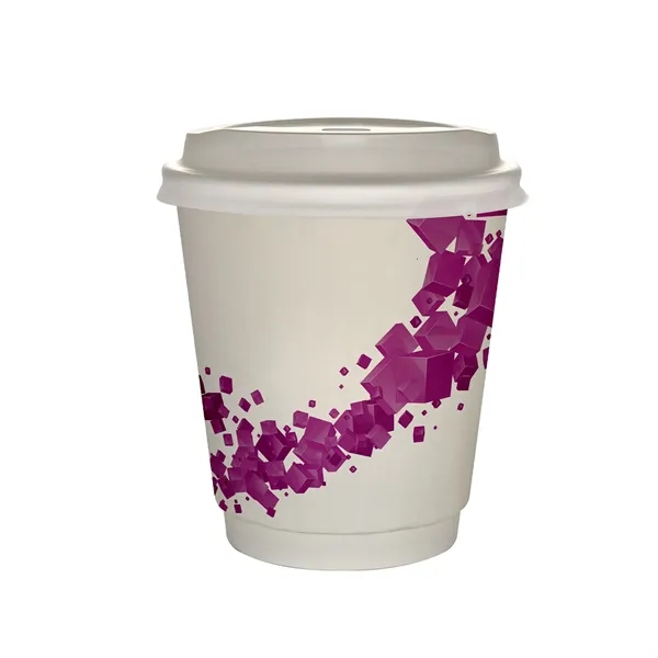 10 oz Full Color Floating Cubes Insulated Paper Cup With Lid... from ASI 30208 A P Specialties / AP Specialties