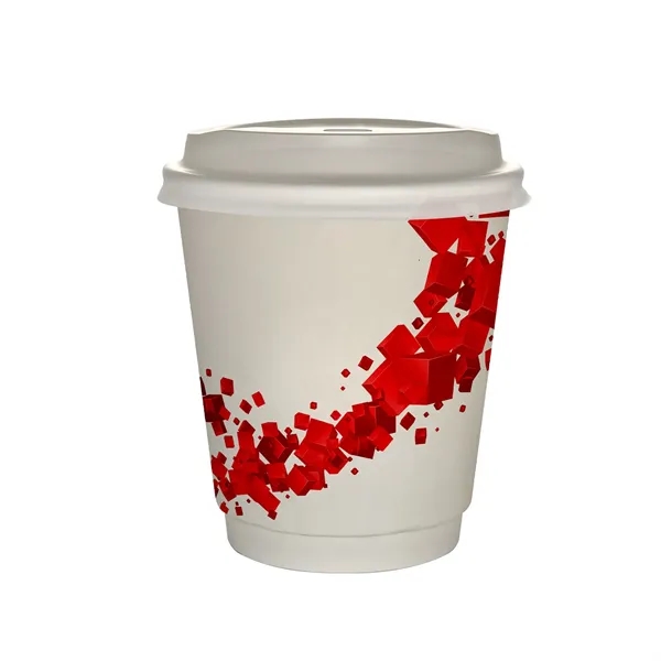 10 oz Full Color Floating Cubes Insulated Paper Cup With Lid... from ASI 30208 A P Specialties / AP Specialties