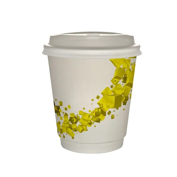 10 oz Full Color Floating Cubes Insulated Paper Cup With Lid... from ASI 30208 A P Specialties / AP Specialties