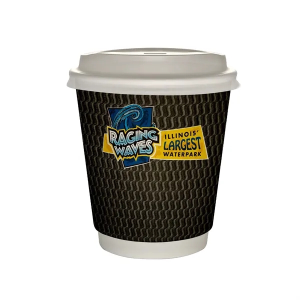10 oz Full Color Wave Insulated Paper Cup With Lid... from ASI 30208 A P Specialties / AP Specialties