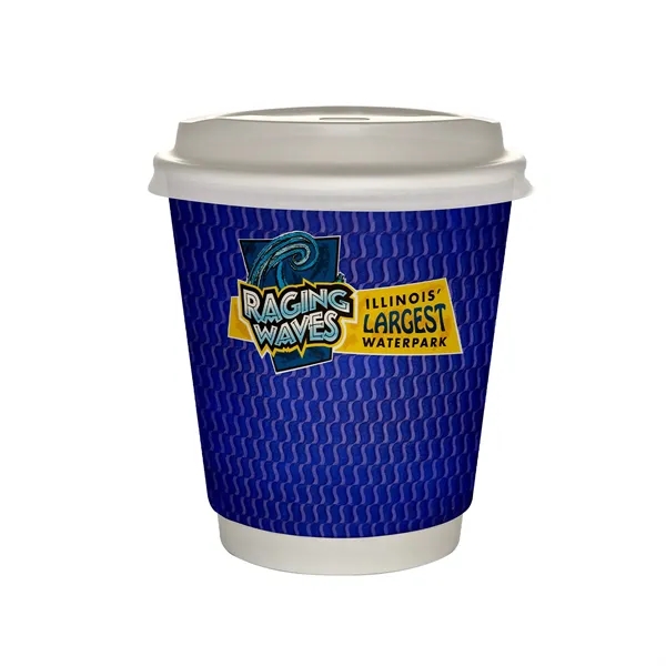 10 oz Full Color Wave Insulated Paper Cup With Lid... from ASI 30208 A P Specialties / AP Specialties