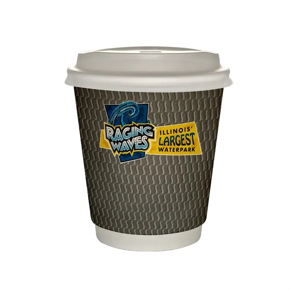 10 oz Full Color Wave Insulated Paper Cup With Lid... from ASI 30208 A P Specialties / AP Specialties