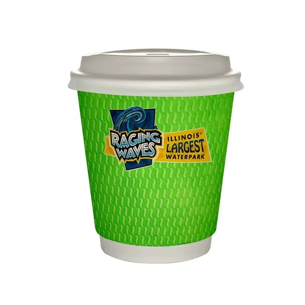 10 oz Full Color Wave Insulated Paper Cup With Lid... from ASI 30208 A P Specialties / AP Specialties