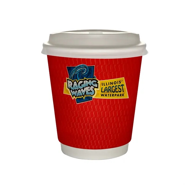 10 oz Full Color Wave Insulated Paper Cup With Lid... from ASI 30208 A P Specialties / AP Specialties
