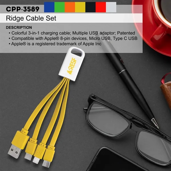 4-in-1 Noodle Charging Cable... from ASI 30208 A P Specialties / AP Specialties