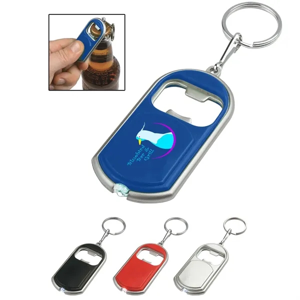 Bottle opener key chain with LED light.... from ASI 61125 Hit Promotional Products / Hit®