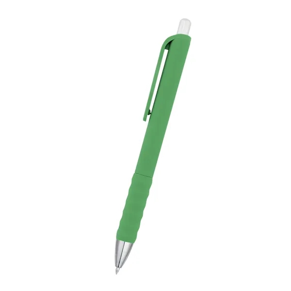 Plunger action medium gel ink pen with rubberized barrel.... from ASI 61125 Hit Promotional Products / Hit®